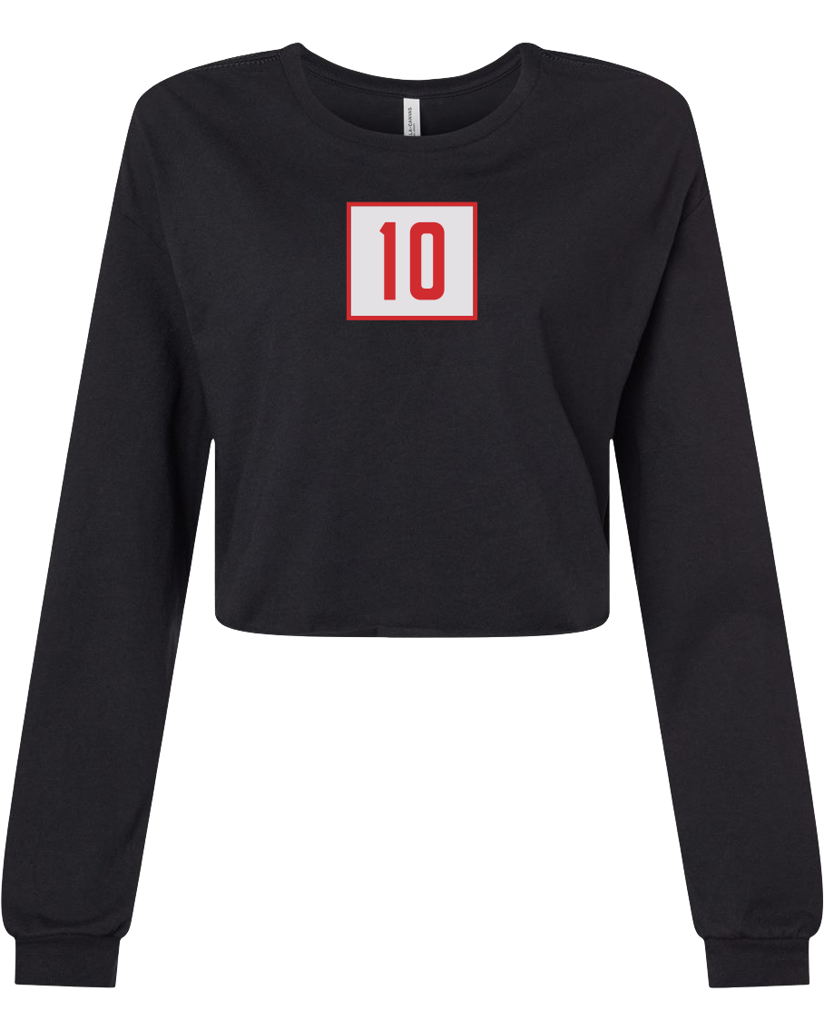 Women's 10 Sign Cropped Longsleeve